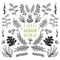 bloemen decoratie element vector set