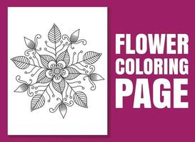 bloem kleurplaat. bloem kleurboek. vector