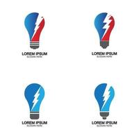 lamp energie donder bout concept logo vector pictogrammalplaatje