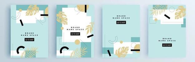 moderne abstracte covers set, minimaal covers ontwerp, kleurrijk geometrisch vector