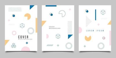 minimalistische memphis-stijlpagina-achtergrondontwerpsjabloon vector
