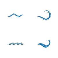 water golf symbool en pictogram logo sjabloon vector