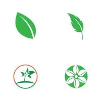 groen blad ecologie natuur element vector