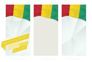 ontwerp van spandoeken, flyers, brochures met vlag van Guinea. vector