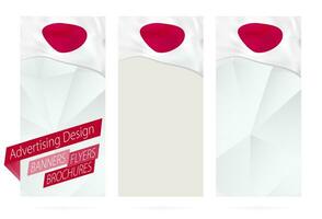 ontwerp van spandoeken, flyers, brochures met vlag van Japan. vector