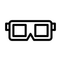 3d bril vector icoon. bril met een plein rand symbolen voor web en mobiel toepassingen Aan bewerkbare wit achtergrond.