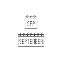 september kalender logo icoon vector