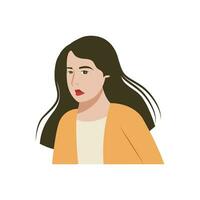 jong generatie. modern jong vrouw karakter avatar geïsoleerd Aan wit achtergrond. kleurrijk vlak vector illustratie