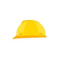geel veiligheid helmen vector illustratie geïsoleerd Aan wit achtergrond. bouw helm. geel veiligheid hoed. plastic hoofddeksels arbeider roer