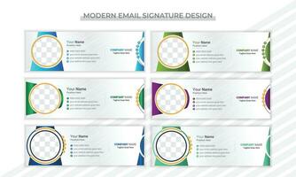 professioneel e-mail handtekening ontwerp lay-out vector