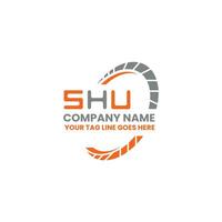 shu brief logo vector ontwerp, shu gemakkelijk en modern logo. shu luxueus alfabet ontwerp