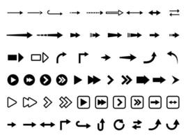 pijl icoon set, gemakkelijk, bedrijf, driehoek vector