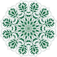 vector mandala geïsoleerd Aan wit achtergrond. ornament kaart met mandala Aan groen kleur.