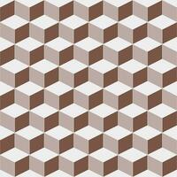 bruin kubus patroon. kubus patroon. kubus patroon achtergrond. kubus achtergrond. naadloos patroon. voor achtergrond, decoratie, geschenk omhulsel vector