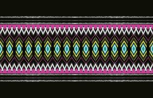 etnisch abstract ikat kunst. aztec ornament afdrukken. meetkundig etnisch patroon naadloos kleur oosters. ontwerp voor achtergrond ,gordijn, tapijt, behang, kleding, inpakken, batik, vector illustratie.