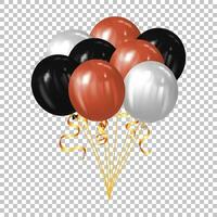 vakantie decoraties en partij concept bundel van lucht ballonnen voor halloween over- achtergrond vector