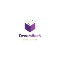 droom boek logo ontwerp Aan geïsoleerd achtergrond vector