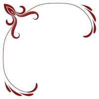 rood hoek, wijnoogst barok, retro stijl decoratie, acanthus. filigraan decoratief ontwerp elementen u kan gebruik het voor bruiloft decoratie van groet kaarten en laser snijden. vector