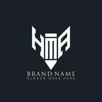 hma brief logo. hma creatief monogram initialen brief logo concept. hma uniek modern vlak abstract vector brief logo ontwerp.