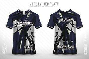 sport jersey en t-shirt sjabloon sport jersey ontwerp vector mockup.