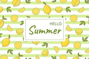 zomer citroen achtergrond vector