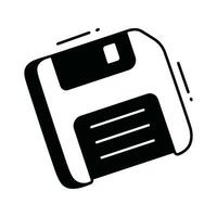 floppy schijf tekening icoon ontwerp illustratie. wetenschap en technologie symbool Aan wit achtergrond eps 10 het dossier vector