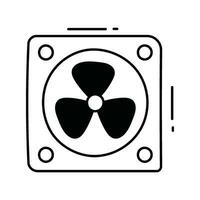 koeling ventilator tekening icoon ontwerp illustratie. wetenschap en technologie symbool Aan wit achtergrond eps 10 het dossier vector