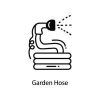 tuin slang tekening icoon ontwerp illustratie. landbouw symbool Aan wit achtergrond eps 10 het dossier vector