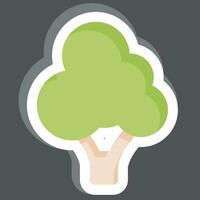 sticker broccoli. verwant naar fruit en groente symbool. gemakkelijk ontwerp bewerkbaar. gemakkelijk illustratie vector