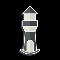 icoon vuurtoren. verwant naar icoon gebouw symbool. glanzend stijl. gemakkelijk ontwerp bewerkbaar. gemakkelijk illustratie vector