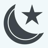 icoon moslim. verwant naar Indië symbool. glyph stijl. gemakkelijk ontwerp bewerkbaar. gemakkelijk illustratie vector