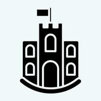 icoon kasteel. verwant naar icoon gebouw symbool. glyph stijl. gemakkelijk ontwerp bewerkbaar. gemakkelijk illustratie vector