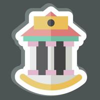 sticker bank. verwant naar sticker gebouw symbool. gemakkelijk ontwerp bewerkbaar. gemakkelijk illustratie vector