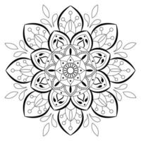 mandala kleurboek ornament op witte achtergrond vector