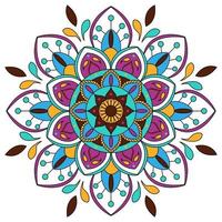 kleurrijke mandala. cirkel kant ornament. boho stijl vector