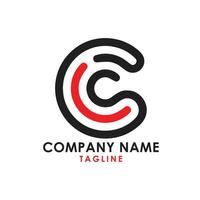 cc typografie logo ontwerp vector