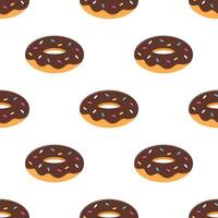 donut naadloos patroon Aan wit achtergrond. vector