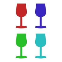 wijnglas geïllustreerd op een witte achtergrond vector