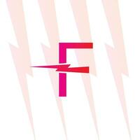 f brief logo met de elektrisch teken, elektriciteit logo, macht energie logo, en icoon vector