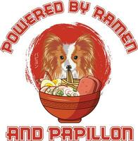 ramen sushi papillon hond ontwerpen zijn breed in loondienst aan de overkant divers artikelen. vector