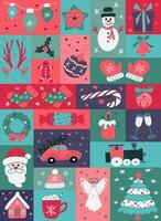 stoutmoedig minimalistisch Kerstmis grafisch samenstelling. hand- getrokken winter vakantie grafisch poster met traditioneel decoratie. perfect voor sociaal media, grafisch poster, kaart, afdrukken, patroon, overhemd afdrukken vector