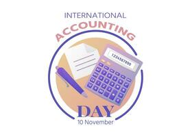 een poster voor Internationale accounting dag. vector