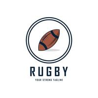 rugby logo vector icoon illustratie ontwerp