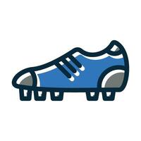 Amerikaans voetbal laarzen vector dik lijn gevulde donker kleuren pictogrammen voor persoonlijk en reclame gebruiken.