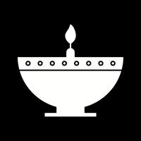 vector diwali lamp pictogram