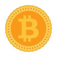 bitcoin icoon. crypto munt vector. illustratie van bitcoin, bit-munt contant geld virtueel geld, btc symbool vector
