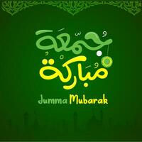 jumma mubarak schoonschrift voor sociaal media berichten vector ontwerp