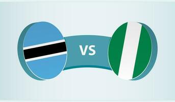 botswana versus nigeria, team sport- wedstrijd concept. vector