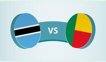 botswana versus Benin, team sport- wedstrijd concept. vector