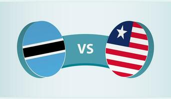 botswana versus Liberia, team sport- wedstrijd concept. vector